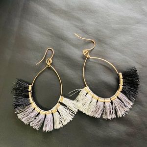 Handmade Bohemian thread earrings